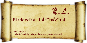 Miokovics Lénárd névjegykártya